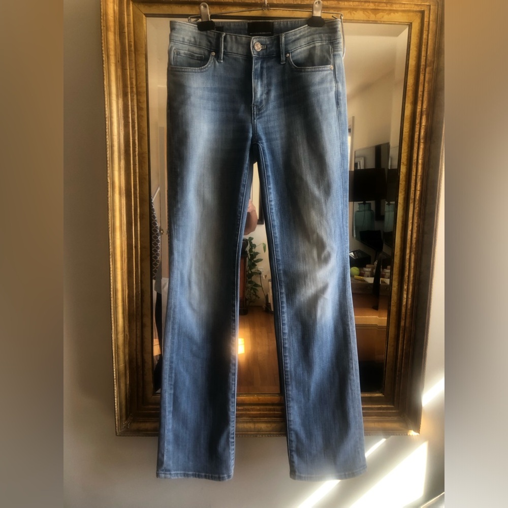 White House Black Market Light Blue Mid-Rise Boot Cut Jeans